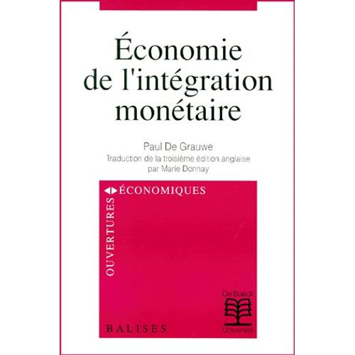Economie De L'integration Monetaire - 3ème Édition