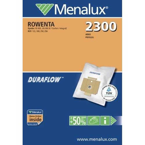 Menalux - 2300 Duraflow - 5 Sacs D'aspirateur