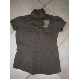 Chemise Manches Courtes Marron Taille 36 Marque Jennyfer
