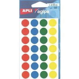 Apli Agipa - 140 Pastilles adhésives - couleurs pastels assorties
