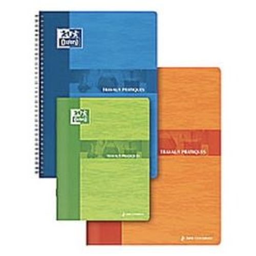 Cahier Travaux Pratiques Reliure Piqûre 17x22cm 48p Unies 120g+48p Grands Carreaux 90g Super Conquerant