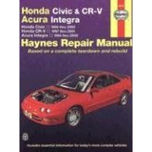 Honda Civic, Cr-V & Acura Integra 1994 Thru 2001 Haynes Repair Manual
