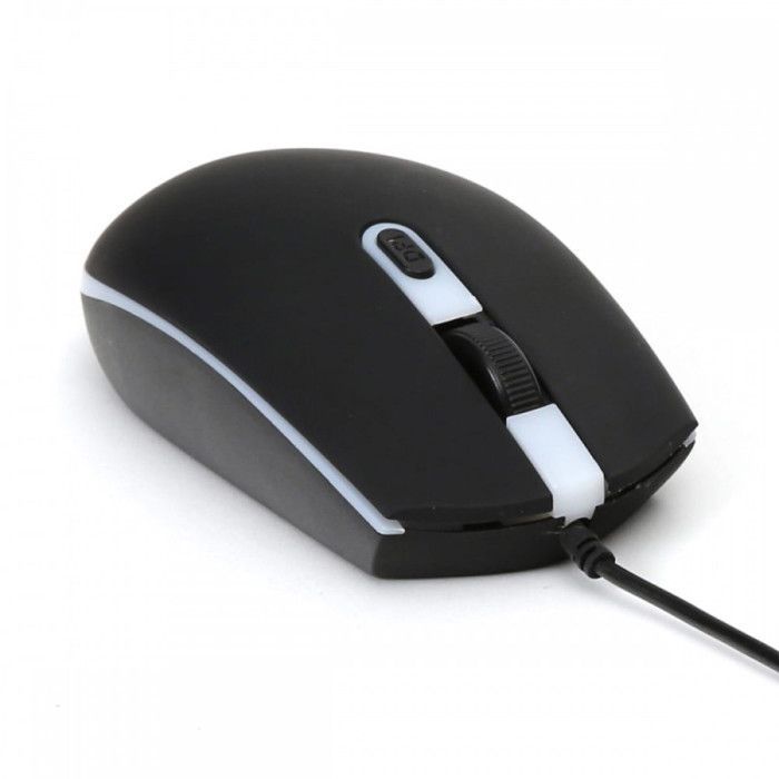 SOURIS FILAIRE NOIRE OMEGA 1000 -1600 -2000DPI RUBBER BLACK [45539]