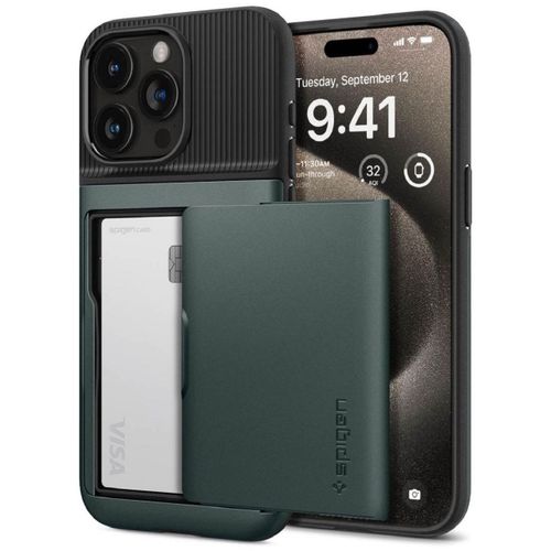 Spigen Coque Slim Armor Cs Iphone 15 Pro Max Vert