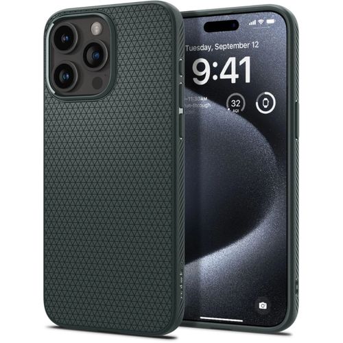 Spigen Coque Liquid Air Iphone 15 Pro Max Vert Abysse