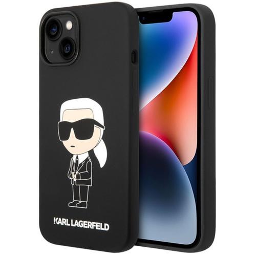 Karl Lagerfeld Coque Silicone Liquide Ikonik Iphone 15 Noir