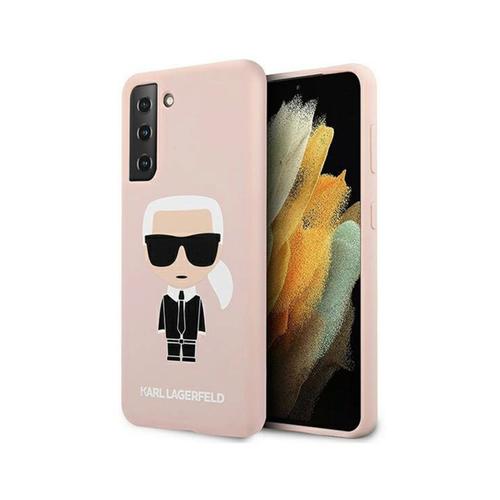 Coque Samsung Galaxy S21 Plus G996 Karl Lagerfeld Silicone Ikonik Rose