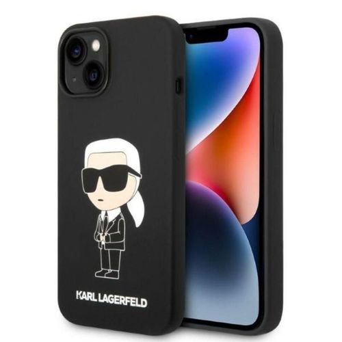 Karl Lagerfeld Coque Silicone Liquide Ikonik Iphone 14 Plus Noir