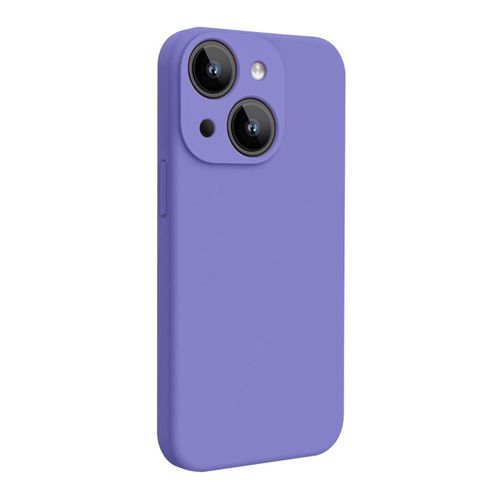 Lemontti Case Liquid Silicon Magcharge Iphone 15 Lilas (Protection 360°, Matière Fine, Doublée Microfibre)