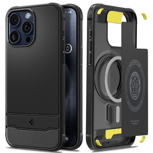 Coque Spigen Rugged Armor Magsafe Pour Iphone 15 Pro, Noire