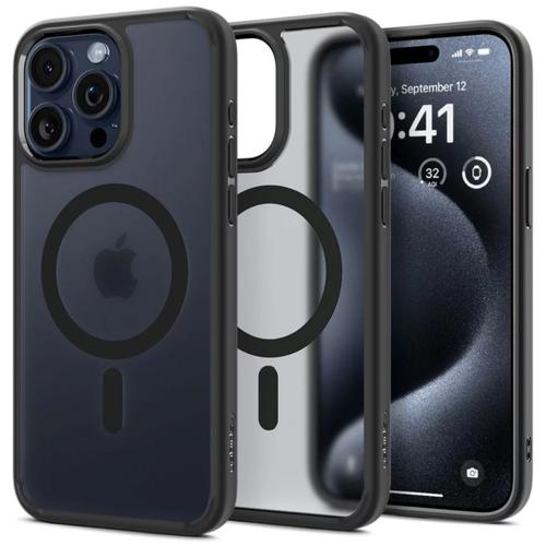 Spigen Coque Ultra Hybride Magsafe Iphone 15 Pro Noir Givré