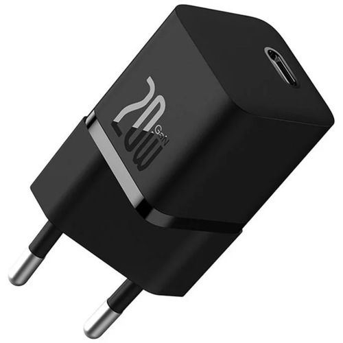 Chargeur Réseau Baseus Gan5 Mini Chargeur Rapide, Usb-C, 20 W, Noir