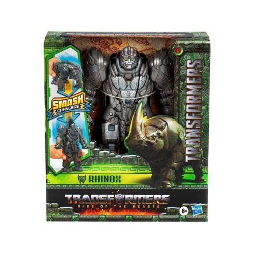 Coffret Transformers Rise Of Beasts : Rhinox 22.5 Cm - Set Robot Transformable En Rhinoceros Et 1 Carte Offerte - Nouveaute