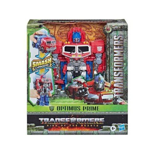 Coffret Transformers Rise Of Beasts : Optimus Prime 22.5 Cm - Set Robot Transformable En Camion Et 1 Carte Offerte - Nouveaute