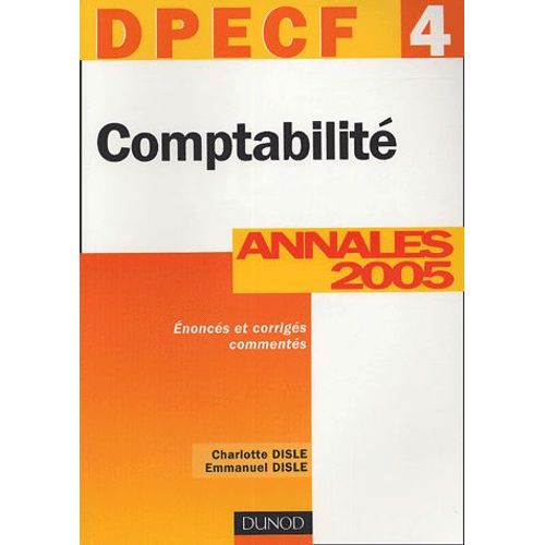Comptabilité Dpecf 4 - Annales 2005