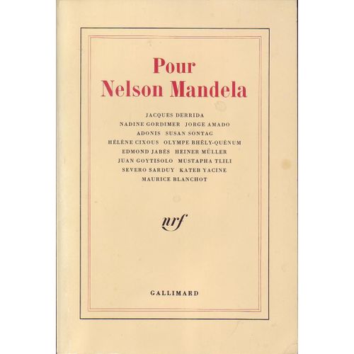 Pour Nelson Mandela
