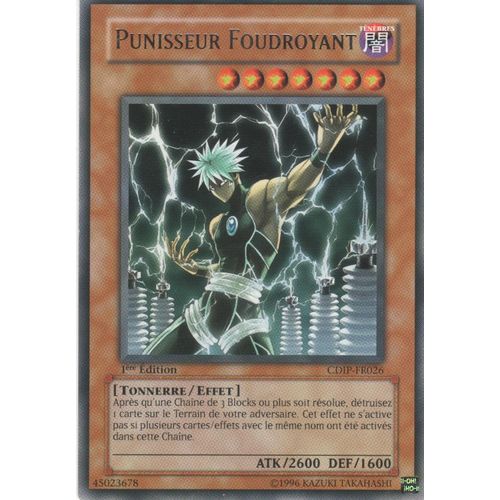 Carte Yu-Gi-Oh! "Punisseur Foudroyant" Rare Cdip-Fr026