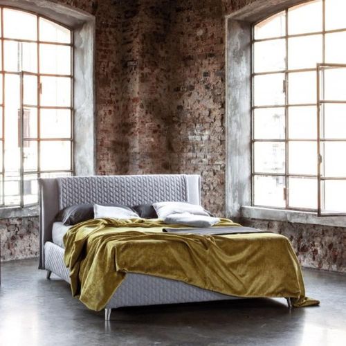 Lit Coffre Rafia Couchage 120x190 Cm Maracaibo Gris