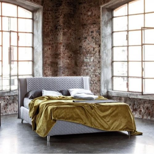 Lit Coffre Rafia Couchage 90x200 Cm Maracaibo Gris