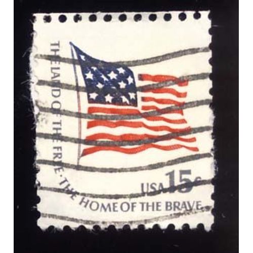 Timbre U S A, The Land Of The Free, The Home Of The Brave, U S A 15 Cents, Oblitéré
