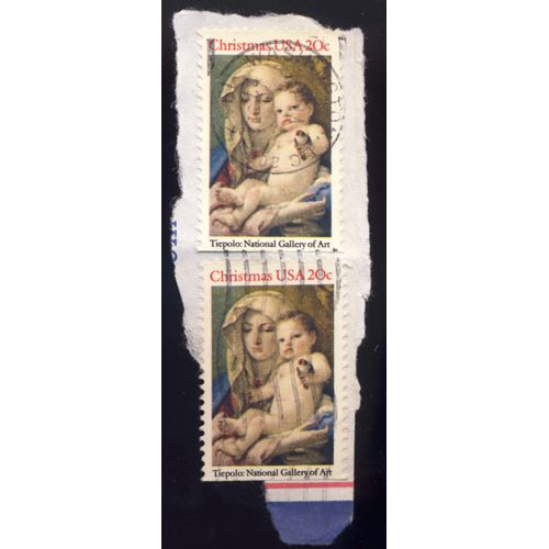 Timbre U S A, Tiepolo : National Gallery Of Art, Christmas U S A 20 Cents, Oblitéré En 1982