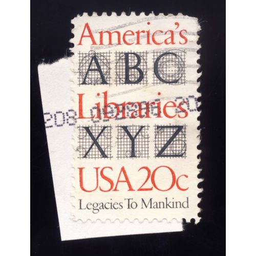 Timbre U S A, America's Libraries, Legacy To Mankind, U S A 20 Cents, Oblitéré