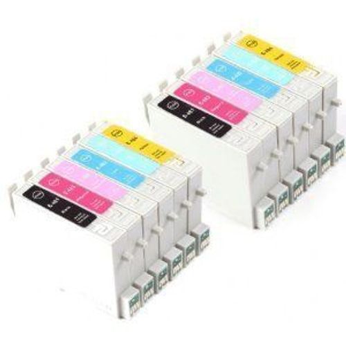Multipack 10 Cartouches d'encre Compatibles T0715 à utiliser avec SX515W SX510W BX300f SX218 SX115 SX105 SX200 SX400 SX415 SX215 SX205 SX600FW DX7450 SX410 DX8400 DX8450 DX4450 DX4400 DX6000 SX100 SX4