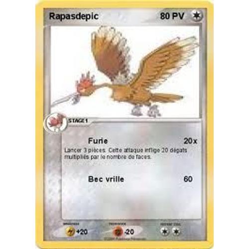 Rapasdepic Brillante - Pokemon Niv 1 "Hs Dechainement" 80 Pv 15/95