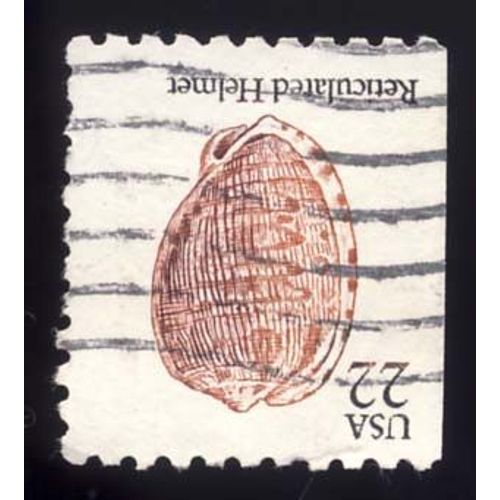 Timbre U S A, Reticulated Helmer, U S A 22 Cents, Oblitéré