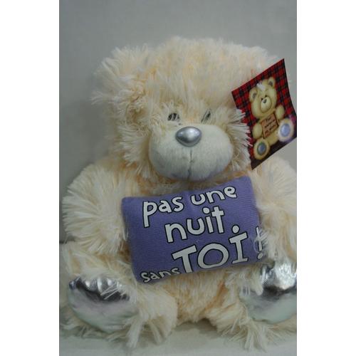 Peluche Ourson 22 Cm  Pas Une Nuit Sans Toi