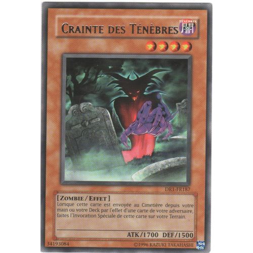 Carte Yu-Gi-Oh! "Crainte Des Ténèbres" Rare Dr1-Fr187