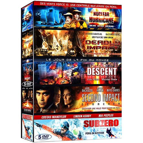 Péril Nucléaire - Coffret 5 Films : Nuclear Hurricane + Deadly Impact + Descent + Second Impact + Subzero - Pack