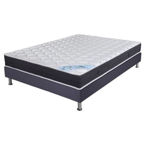 Matelas Ressort + Sommier Omega Volcan 140x190 Rubis - H. 21 Cm - Soutien Très Ferme