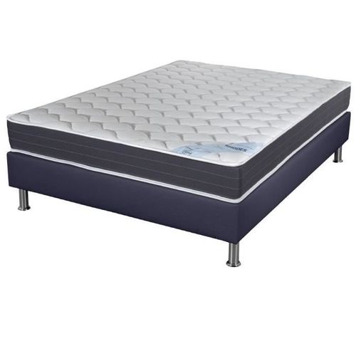 Matelas Ressort + Sommier Sp18 Volcan 160x200 Rhodes - Hauteur 24 Cm - Soutien Ferme