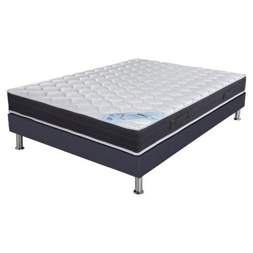 Matelas Ressort + Sommier Sr15 Volcan 160x200 Rubis - H. 21 Cm - Soutien Très Ferme