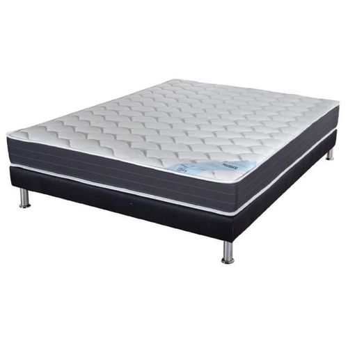 Matelas Ressort + Sommier Sr9 Deco 160x200 Rubis - Hauteur 21 Cm - Soutien Très Ferme