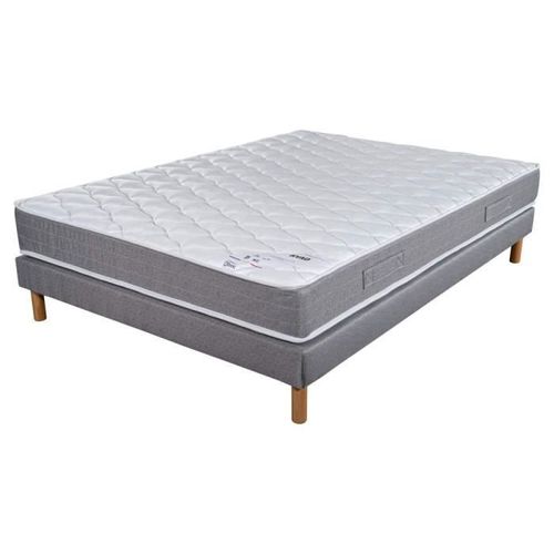 Matelas Ressort + Sommier Finaud 140x190 Ryad - Hauteur 20 Cm - Soutien Très Ferme