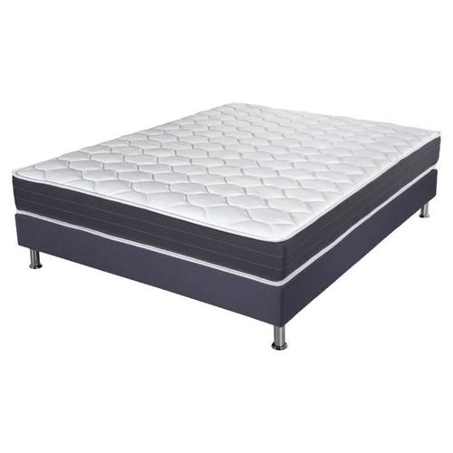 Matelas Ressort + Sommier Omega Volcan 160x200 Record - H. 20 Cm - Soutien Ferme