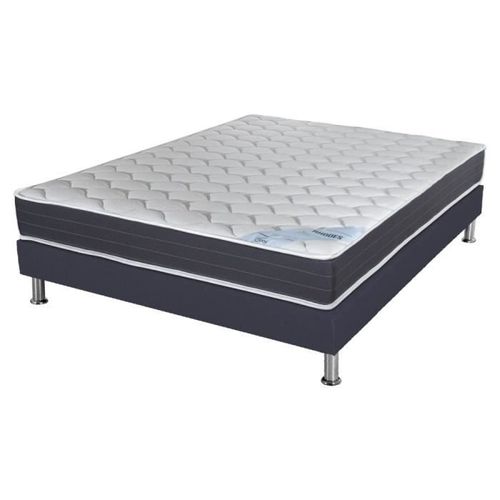 Matelas Ressort + Sommier Omega Volcan 140x190 Rhodes - H. 24 Cm - Soutien Ferme