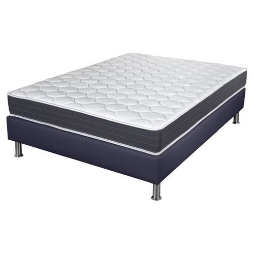 Matelas Ressort + Sommier Sp18 Volcan 140x190 Record - Hauteur 20 Cm - Soutien Ferme