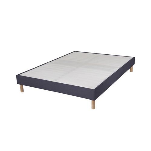 Sommier Tapissier 160x200 Cm Avec Renfort Lombaire Bleu Foncé - Dreamo