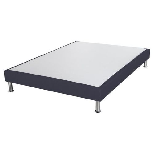 Sommier Tapissier + Pieds Sr15 Volcan 140x190 Lattes Bois Massif - H.15 Cm