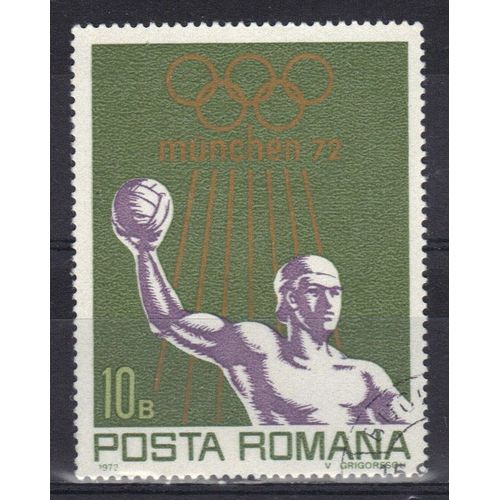 Roumanie 1972 : Jeux Olympiques De Munich : Handball - Timbre Oblitéré