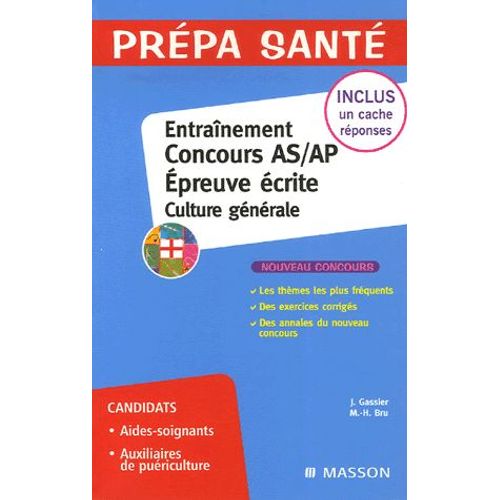 Entraînement Epreuve Écrite Concours As/Ap Culture Générale