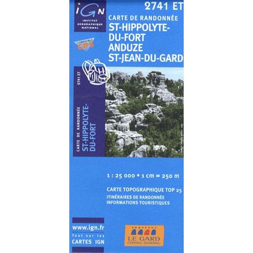 Carte De Randonnée St Hippolyte Du Fort 2741 Et