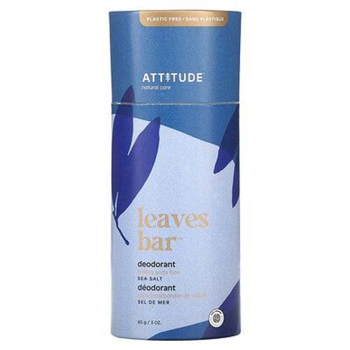 Attitude Leaves Bar, Deodorant, Sea Salt, 3 Oz (85 G) 