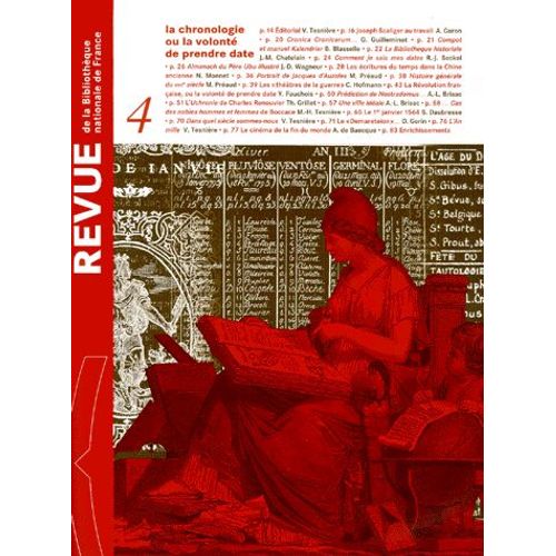 Revue De La Bibliothèque Nationale De France N° 4/2000 - La Chronologie Ou La Volonté De Prendre Date