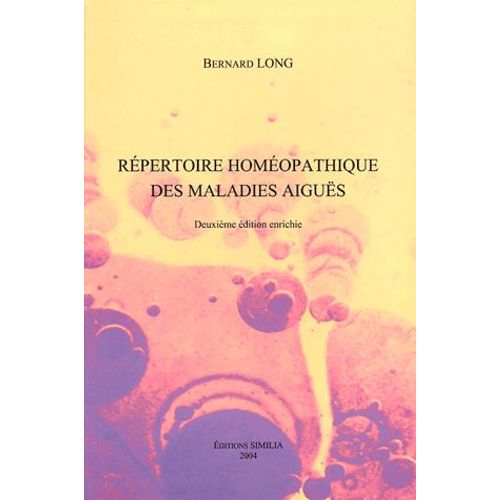 Répertoire Homéopathique Des Maladies Aiguës