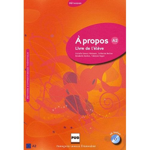 A Propos A2 - Livre De L'élève (1cd Audio)