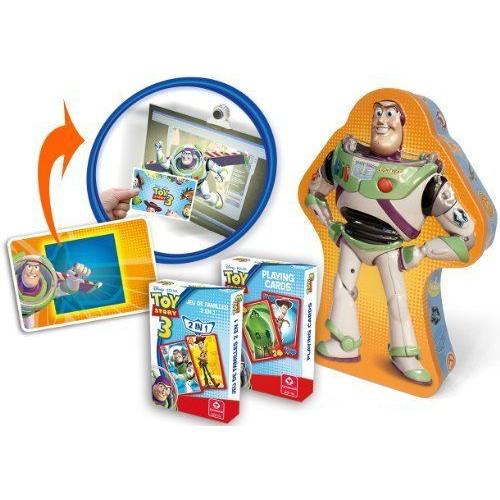 Cartamundi - 107534907 - Jeu De Cartes - Coffret Jeu De Cartes - Toy Story 3 - Jeu De Famille 2 En 1  Jeu De 54 Cartes  Carte 3d Buzz L'clair